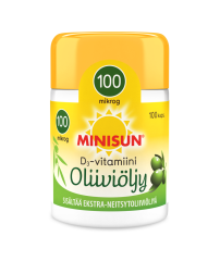 Minisun D-vitamiini Oliiviöljy 100 mikrog 100 KPL